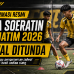 Pemain Malang United U-17 dalam materi pengumuman penundaan Piala Soeratin U-17 Jawa Timur 2026.