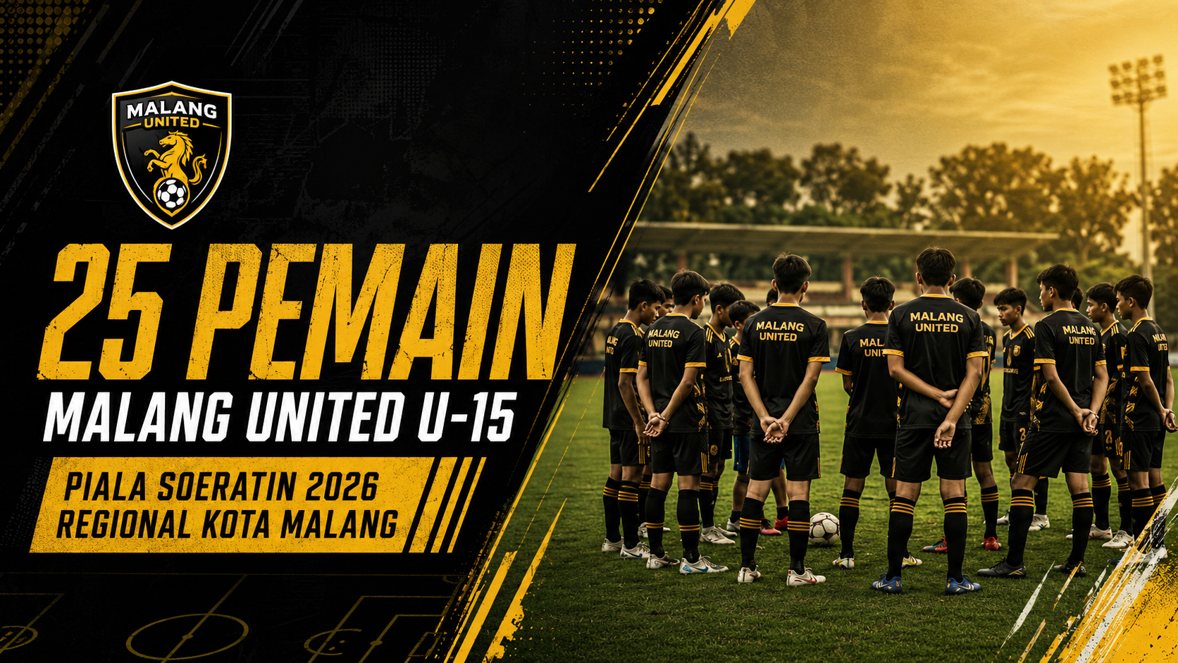 Pemain Malang United U-15 yang terdaftar dalam Piala Soeratin U-15 Regional Kota Malang 2026.